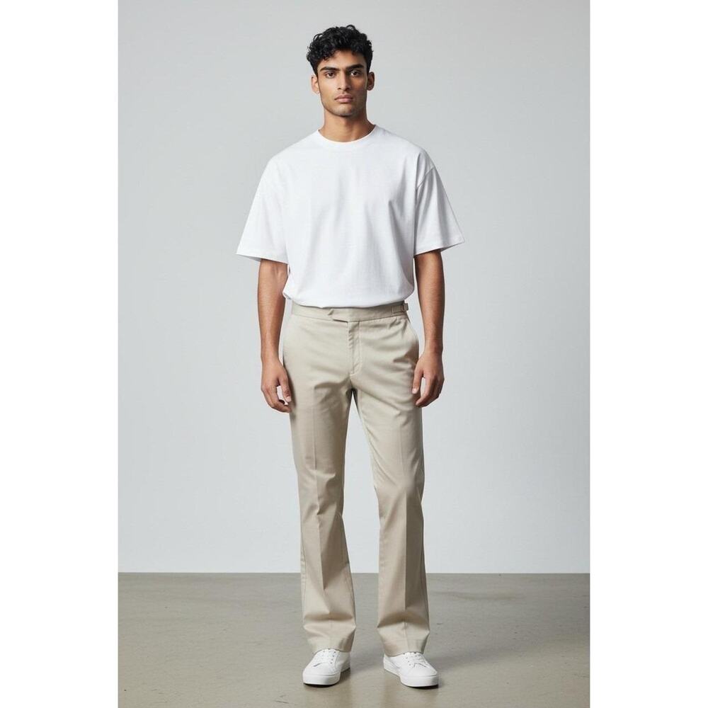 TOPMAN Khaki Tan Straight Leg Dress Pants Men Size 34x34